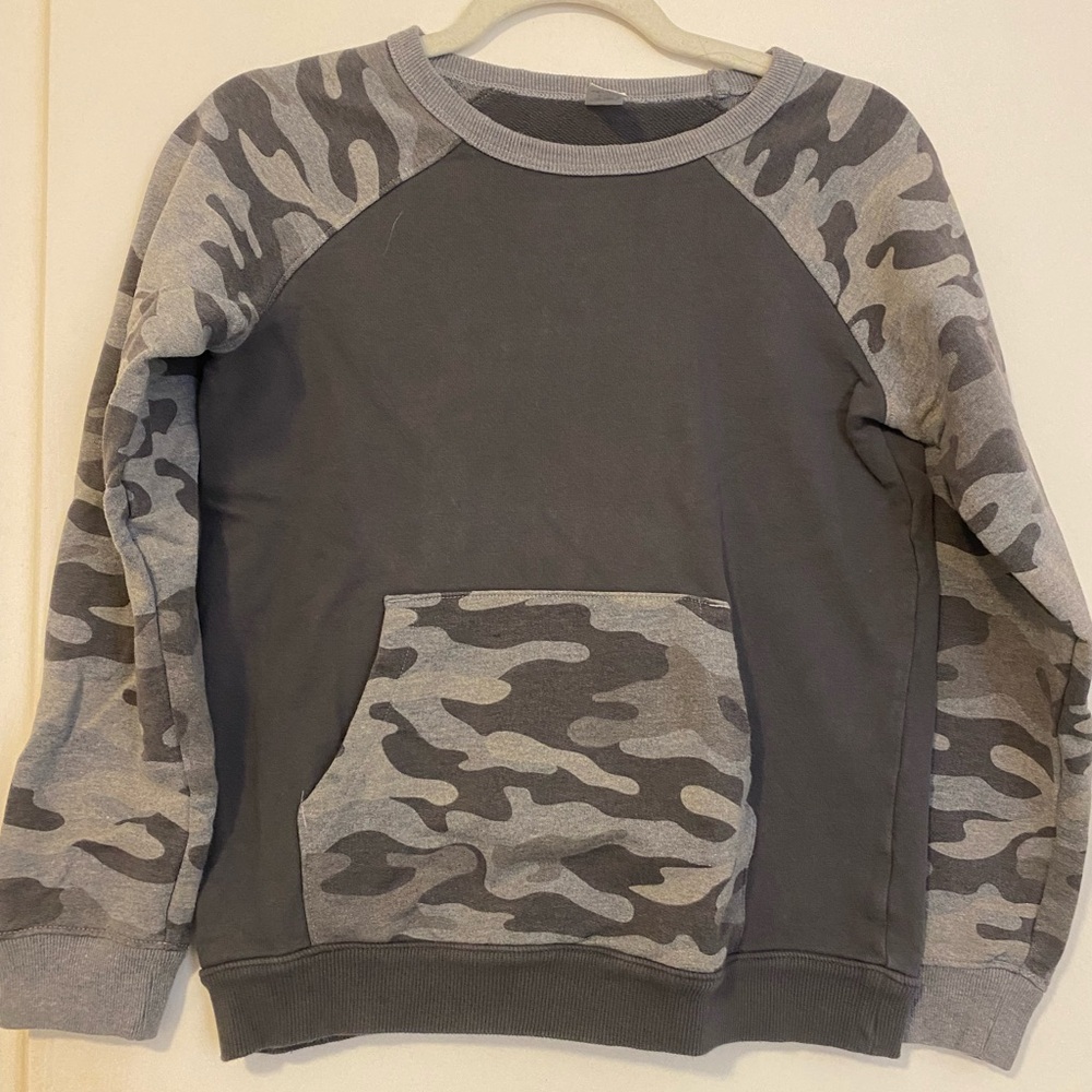 Gray Camouflage Sweater